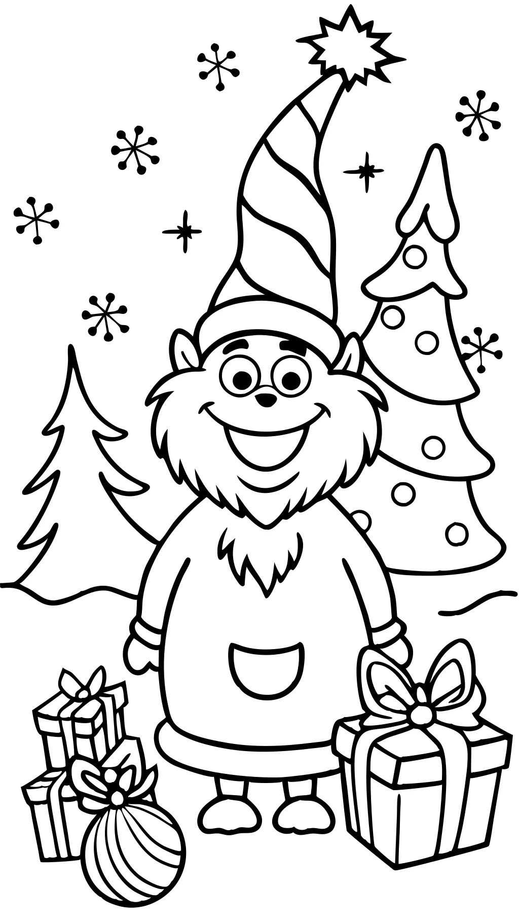 coloriage de Noël Grinch